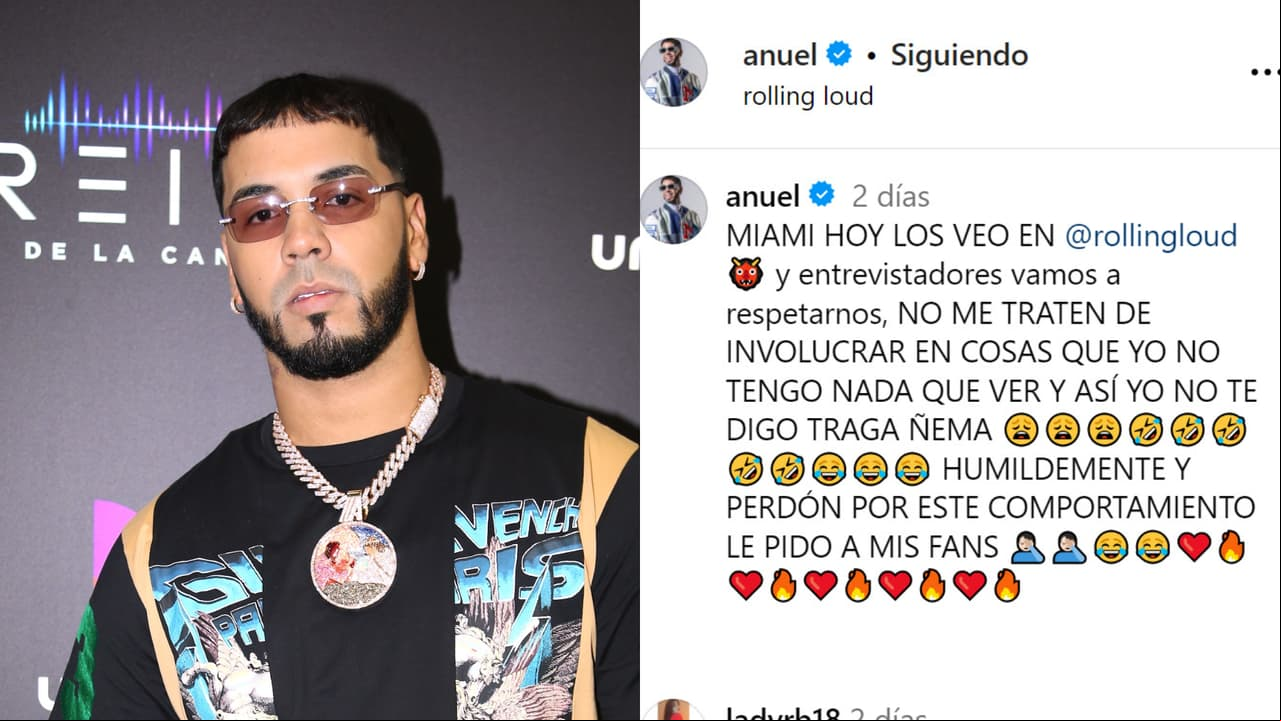 Este es el mensaje que Anuel publicó en Instagram el pasado fin de semana tras la cancelación de la presentación de Yailin y Tekashi en Premios Juventud 2023.